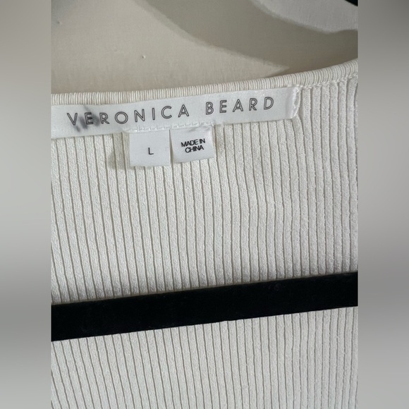 Veronica Beard Gladys Solid Rib Knit Sweater L - Picture 8 of 10